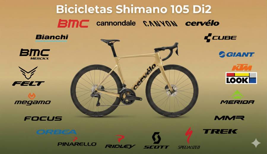 Bicicletas cuadro carbono Shimano 105 Di2 12V