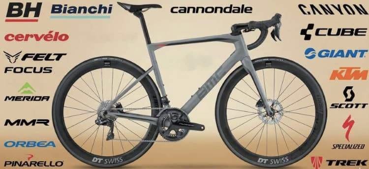 Bicicletas de carretera cuadro carbono con geometría Endurance Gran fondo_IA