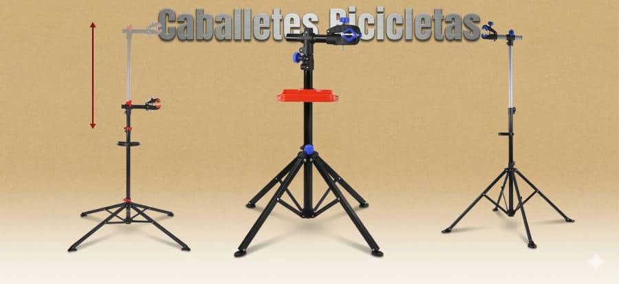 Caballetes de bicicleta para reparaciones caseras_IA
