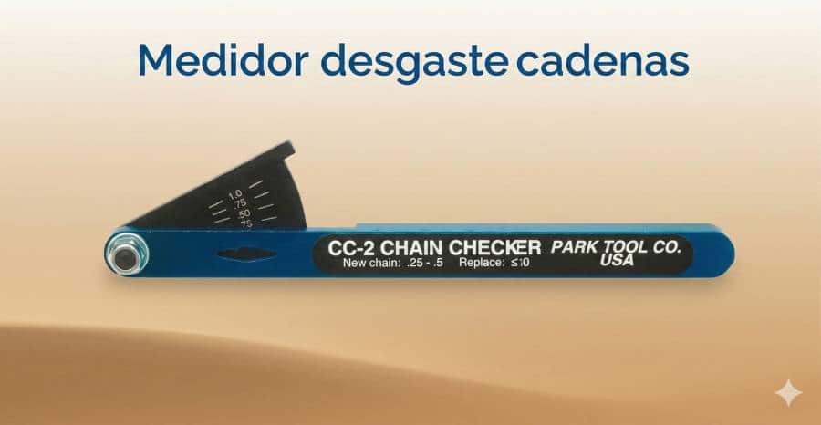 Medidor desgaste cadenas bicicletas